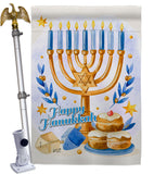 Jewish Festival - Hanukkah Winter Vertical Impressions Decorative Flags HG137325 Made In USA