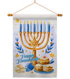 Jewish Festival - Hanukkah Winter Vertical Impressions Decorative Flags HG137325 Made In USA