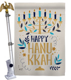 Happy Hanukkah - Hanukkah Winter Vertical Impressions Decorative Flags HG137328 Made In USA