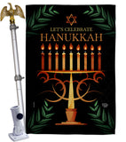 Celebrate Hanukkah - Hanukkah Winter Vertical Impressions Decorative Flags HG190011 Made In USA