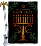 Celebrate Hanukkah - Hanukkah Winter Vertical Impressions Decorative Flags HG190011 Made In USA