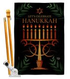 Celebrate Hanukkah - Hanukkah Winter Vertical Impressions Decorative Flags HG190011 Made In USA