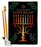 Celebrate Hanukkah - Hanukkah Winter Vertical Impressions Decorative Flags HG190011 Made In USA