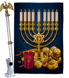 Jewish Festival - Hanukkah Winter Vertical Impressions Decorative Flags HG192313 Made In USA