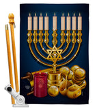 Jewish Festival - Hanukkah Winter Vertical Impressions Decorative Flags HG192313 Made In USA