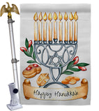 Happy Hanukkah - Hanukkah Winter Vertical Impressions Decorative Flags HG192316 Made In USA