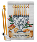 Happy Hanukkah - Hanukkah Winter Vertical Impressions Decorative Flags HG192316 Made In USA