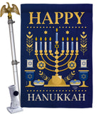 Happy Hanukkah - Hanukkah Winter Vertical Impressions Decorative Flags HG192317 Made In USA