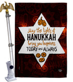 Lights Of Hanukkah - Hanukkah Winter Vertical Impressions Decorative Flags HG192594 Made In USA