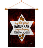 Lights Of Hanukkah - Hanukkah Winter Vertical Impressions Decorative Flags HG192594 Made In USA