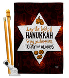 Lights Of Hanukkah - Hanukkah Winter Vertical Impressions Decorative Flags HG192594 Made In USA