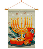 Light Of Hanukkah - Hanukkah Winter Vertical Impressions Decorative Flags HG192722 Made In USA