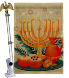 Light Of Hanukkah - Hanukkah Winter Vertical Impressions Decorative Flags HG192722 Made In USA