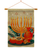 Light Of Hanukkah - Hanukkah Winter Vertical Impressions Decorative Flags HG192722 Made In USA