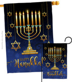 Happy Hanukkah - Hanukkah Winter Vertical Impressions Decorative Flags HG114227 Made In USA