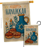 Hanukkah Sufganiyot - Hanukkah Winter Vertical Impressions Decorative Flags HG114240 Made In USA