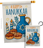 Hanukkah Sufganiyot - Hanukkah Winter Vertical Impressions Decorative Flags HG114240 Made In USA