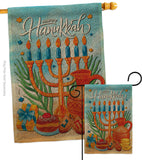 Hanukkah Feast - Hanukkah Winter Vertical Impressions Decorative Flags HG120278 Made In USA