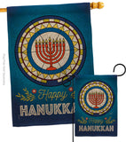 Celebratory Hanukkah - Hanukkah Winter Vertical Impressions Decorative Flags HG130430 Made In USA