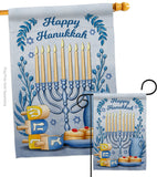 Happy Hanukkah - Hanukkah Winter Vertical Impressions Decorative Flags HG137326 Made In USA