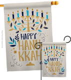 Happy Hanukkah - Hanukkah Winter Vertical Impressions Decorative Flags HG137328 Made In USA