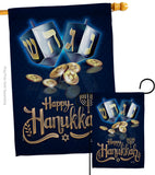 Happy Hanukkah - Hanukkah Winter Vertical Impressions Decorative Flags HG137330 Made In USA