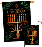 Celebrate Hanukkah - Hanukkah Winter Vertical Impressions Decorative Flags HG190011 Made In USA