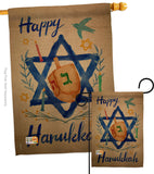 Happy Hanukkah - Hanukkah Winter Vertical Impressions Decorative Flags HG191077 Made In USA