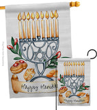 Happy Hanukkah - Hanukkah Winter Vertical Impressions Decorative Flags HG192316 Made In USA