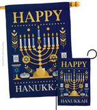 Happy Hanukkah - Hanukkah Winter Vertical Impressions Decorative Flags HG192317 Made In USA