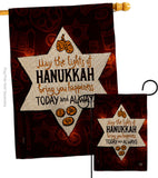 Lights Of Hanukkah - Hanukkah Winter Vertical Impressions Decorative Flags HG192594 Made In USA