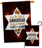 Lights Of Hanukkah - Hanukkah Winter Vertical Impressions Decorative Flags HG192594 Made In USA