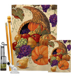 Cornucopia - Harvest & Autumn Fall Vertical Impressions Decorative Flags HG113041 Made In USA