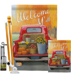 Welcome Harvest Truck - Harvest & Autumn Fall Vertical Impressions Decorative Flags HG113077 Made In USA