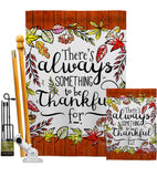 Always Something Thankful - Harvest & Autumn Fall Vertical Impressions Decorative Flags HG113112 Made In USA