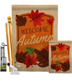 Welcome Autumn - Harvest & Autumn Fall Vertical Impressions Decorative Flags HG137084 Made In USA