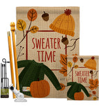 Sweater Time - Harvest & Autumn Fall Vertical Impressions Decorative Flags HG137107 Made In USA