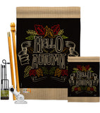 Charlkboard Hello Autumn - Harvest & Autumn Fall Vertical Impressions Decorative Flags HG137108 Made In USA