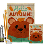 Bearly Autumn - Harvest & Autumn Fall Vertical Impressions Decorative Flags HG137607 Made In USA