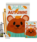 Bearly Autumn - Harvest & Autumn Fall Vertical Impressions Decorative Flags HG137607 Made In USA