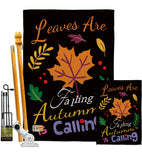 Leaves Are Falling - Harvest & Autumn Fall Vertical Impressions Decorative Flags HG192044 Made In USA