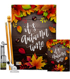 It's Autumn Time - Harvest & Autumn Fall Vertical Impressions Decorative Flags HG192145 Made In USA
