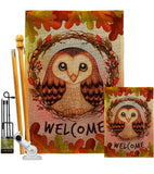 Autumn Owl - Harvest & Autumn Fall Vertical Impressions Decorative Flags HG192355 Made In USA