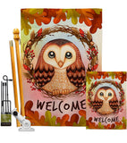 Autumn Owl - Harvest & Autumn Fall Vertical Impressions Decorative Flags HG192355 Made In USA