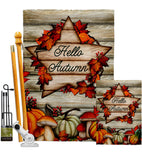 Autumn Farmhouse - Harvest & Autumn Fall Vertical Impressions Decorative Flags HG192704 Made In USA