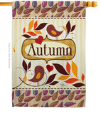 Birds Autumn - Harvest & Autumn Fall Vertical Impressions Decorative Flags HG113003 Made In USA