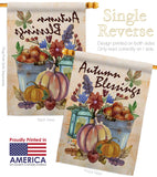 Autumn Blessings - Harvest & Autumn Fall Vertical Impressions Decorative Flags HG113006 Made In USA