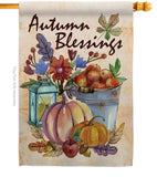 Autumn Blessings - Harvest & Autumn Fall Vertical Impressions Decorative Flags HG113006 Made In USA