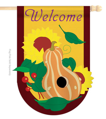 Harvest - Harvest & Autumn Fall Vertical Applique Decorative Flags HG113025 Imported