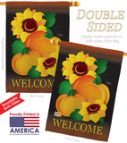 Welcome Pumpkin - Harvest & Autumn Fall Vertical Impressions Decorative Flags HG113029 Made In USA